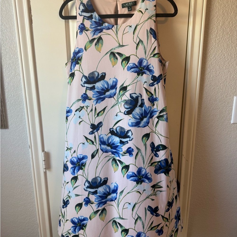Ralph Lauren Floral Dress in Blue and Green